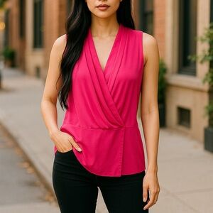 Banana Republic‎ Pink Sleeveless Draped Top